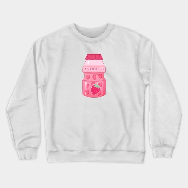 Strawberry milk bottle Crewneck Sweatshirt by leoleon